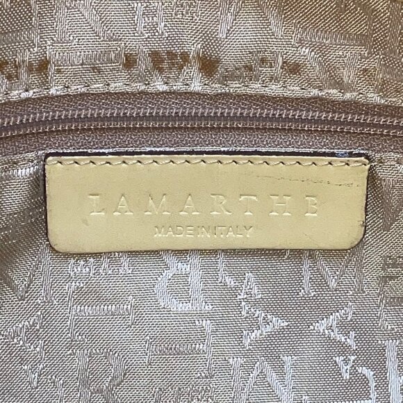 Lamarthe Women’s Yellow Embroidered Leather Flower Charm Shoulder Tote Bag - Picture 6 of 14